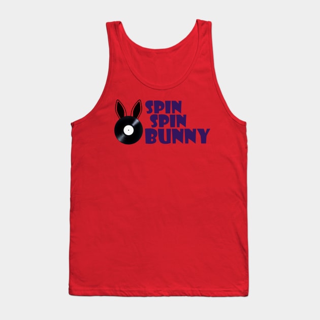 SpinSpinBunny Bunny Record Logo - Purple Tank Top by SpinSpinBunny